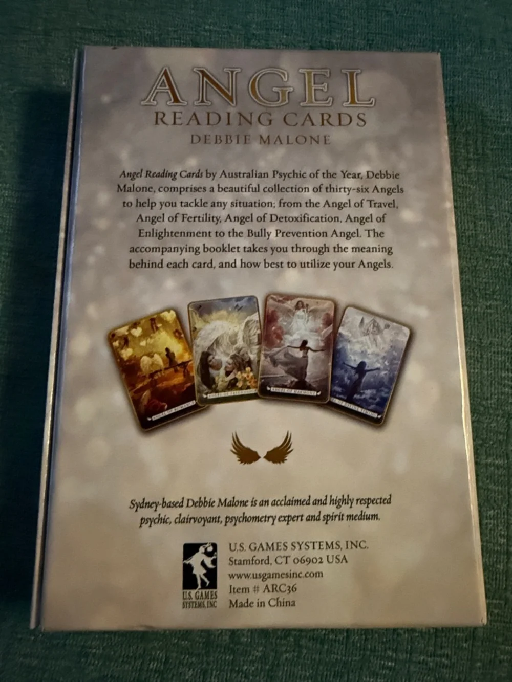 Angel Reading Cards by Debbie Malone - Green & White Box - Picture 2 of 3